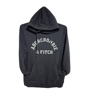 Y2k Abercrombie & Fitch Logo Mens size Medium Preppy Grungecore Fleece Hoodie‎